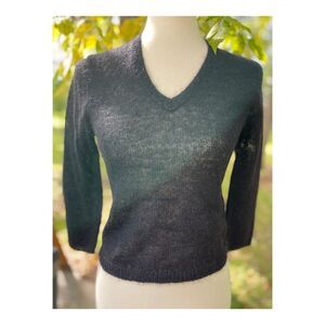 Vintage 90s Ralph Lauren Mohair Crop Sweater Fitted